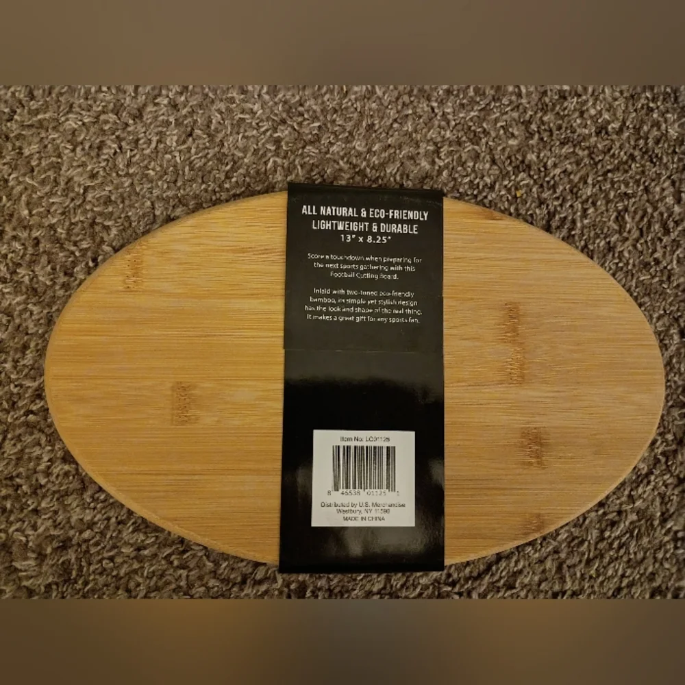 Bambo football Cutting & Serving Board, NWT, 13